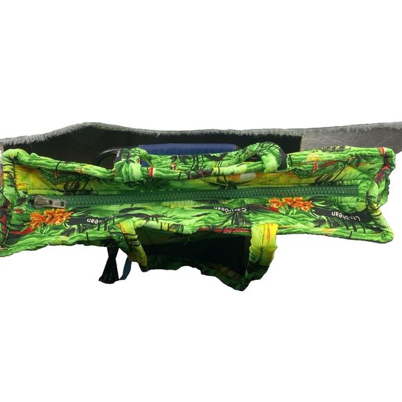 2pc Martin St. Maarten Caribbean Green Tropical Print‎ Beach Bag & Travel Pouch - Picture 3 of 12